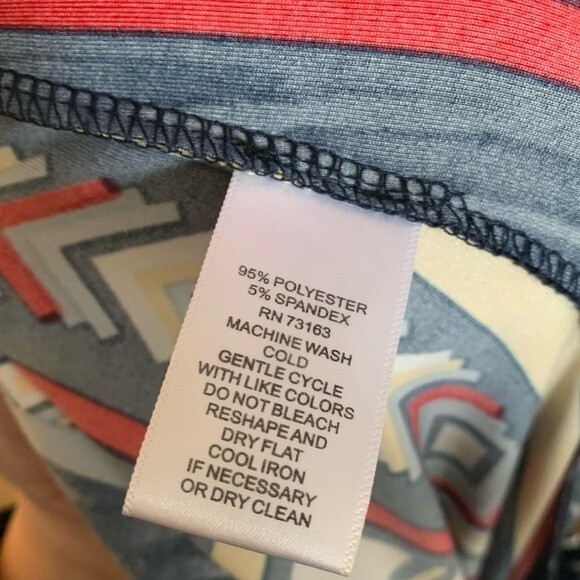 Melissa Paige Geometric Pants Stretchy Size M/L - Picture 5 of 6